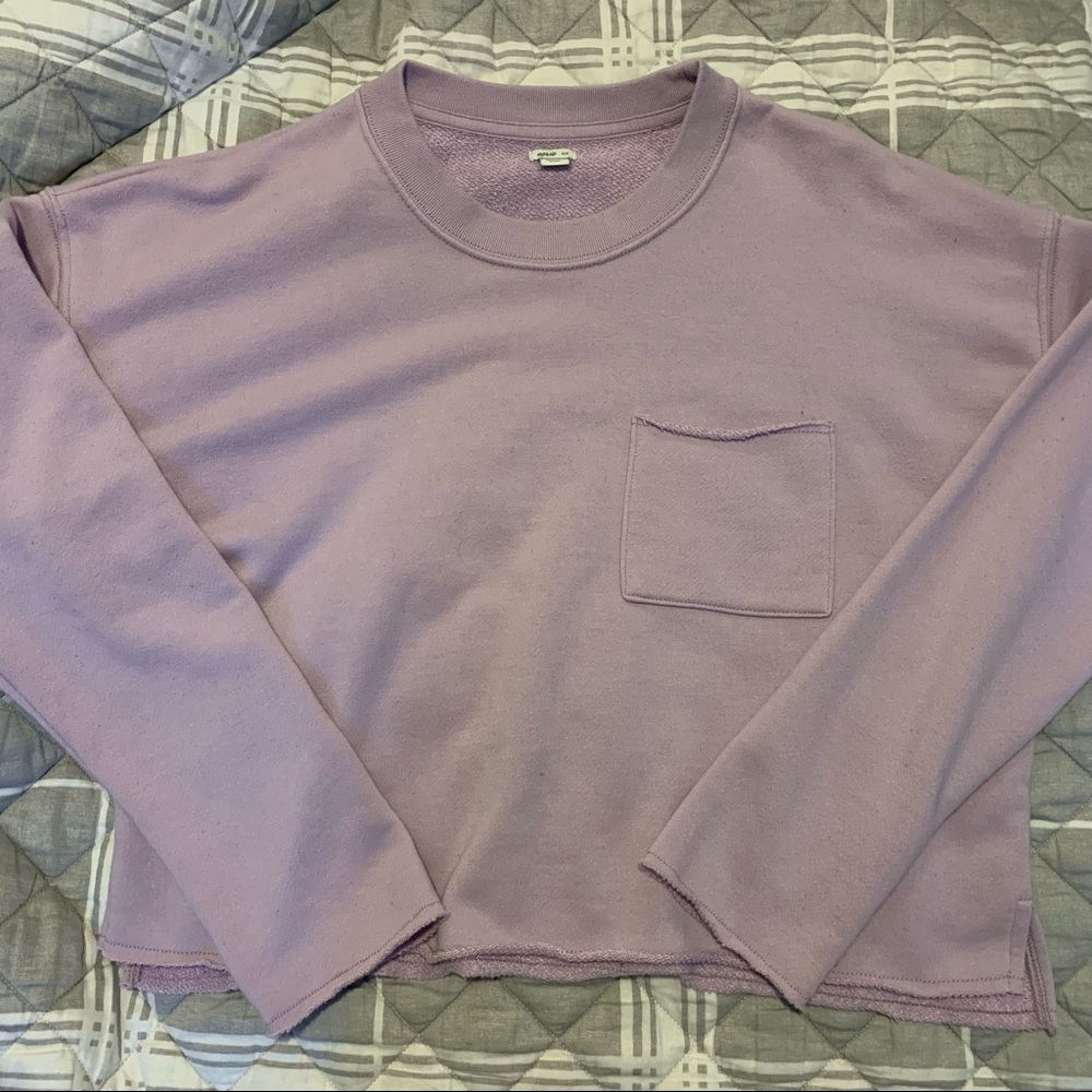 Purple cropped long sleeve